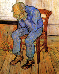Old Man in Sorrow On the Threshold of Eternity by Vincent van Gogh Framed Print on Canvas