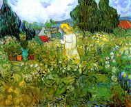 Marguerite Gachet in the Garden by Vincent van Gogh Framed Print on Canvas