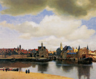 View of Delft by Johannes Vermeer Framed Print on Canvas