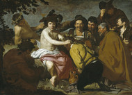 The Triumph of Bacchus (The Drunkards) 1628 by Diego Velazquez Framed Print on Canvas