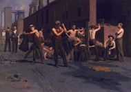 The Ironworkers' Noontime 1880 by Thomas Pollock Anshutz Framed Print on Canvas