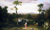 Italian Landscape 1814 by Washington Allston Framed Print on Canvas