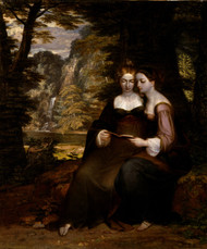 Hermia and Helena by Washington Allston Framed Print on Canvas