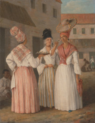 A West Indian Flower Girl and Two other Free Women of Color 1769 by Agostino Brunias Framed Print on Canvas
