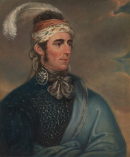 Portrait of Major John Norton as Mohawk Chief Teyoninhokarawen by Mather Brown Framed Print on Canvas