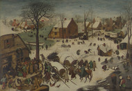 The Numbering at Bethlehem 1566 by Pieter Brueghel the Elder Framed Print on Canvas