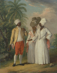 Free West Indian Dominicans 1770 by Agostino Brunias Framed Print on Canvas
