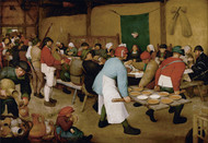 The Peasant Wedding 1566 by Pieter Brueghel the Elder Framed Print on Canvas