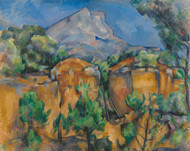Mountains Mont Sainte-Victoire Seen from the Bibemus Quarry 1897 by Paul Cezanne Framed Print on Canvas