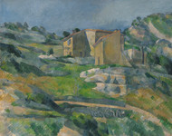 Houses in Provence: The Riaux Valley near L'Estaque 1883 by Paul Cezanne Framed Print on Canvas