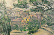 Morning View of L'Estaque Against the Sunlight 1882 by Paul Cezanne Framed Print on Canvas