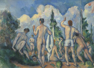 Bathers 1890 by Paul Cezanne Framed Print on Canvas