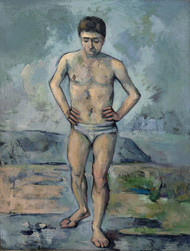 The Bather 1885 by Paul Cezanne Framed Print on Canvas