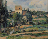 Mill on the Couleuvre at Pontoise 1881 by Paul Cezanne Framed Print on Canvas