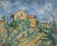 Maison Maria with a View of Chateau Noir 1895 by Paul Cezanne Framed Print on Canvas