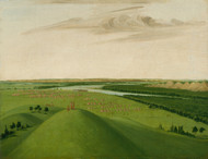 Fort Union, Mouth of the Yellowstone River, 2000 Miles above St. Louis 1832 by George Catlin Framed Print on Canvas