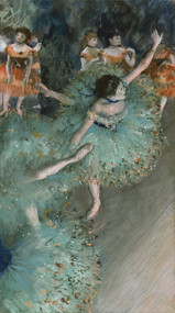 Swaying Dancer (Dancer in Green) 1877 by Edgar Degas Framed Print on Canvas