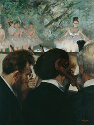 Orchestra Musicians 1872 by Edgar Degas Framed Print on Canvas