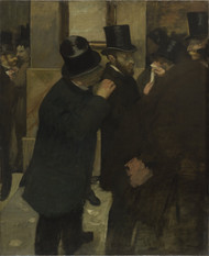 Portraits at the Stock Exchange 1878 by Edgar Degas Framed Print on Canvas
