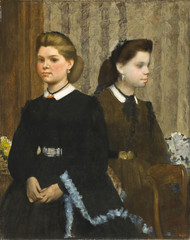The Bellelli Sisters (Giovanna and Giuliana Bellelli) 1865 by Edgar Degas Framed Print on Canvas