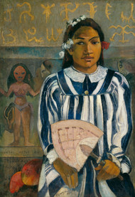 The Ancestors of Tehamana 1893 by Paul Gauguin Framed Print on Canvas