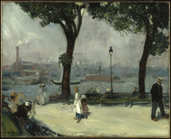 East River Park 1902 by William James Glackens Framed Print on Canvas
