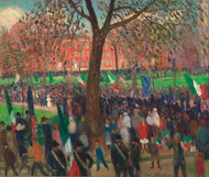 Parade Washington Square 1912 by William James Glackens Framed Print on Canvas
