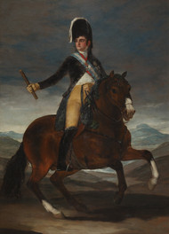 Equestrian portrait of Ferdinand VII 1808 by Francisco Goya Framed Print on Canvas