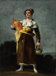 The Water Carrier 1812 by Francisco Goya Framed Print on Canvas