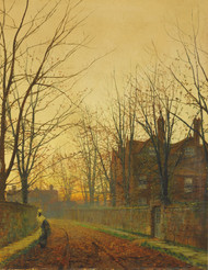 Late October 1882 by John Atkinson Grimshaw Framed Print on Canvas