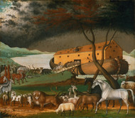 Noah's Ark 1846 by Edward Hicks Framed Print on Canvas