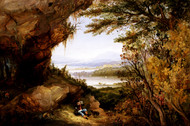 Scene on the Hudson (Rip Van Winkle) 1848 by James Hamilton Framed Print on Canvas