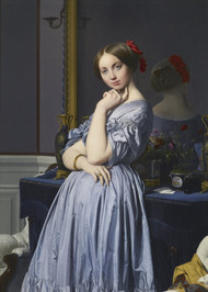 Portrait of Comtesse d'Haussonville 1845 by Jean Auguste Dominique Ingres Framed Print on Canvas