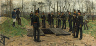 Military funeral 1882 by Isaac Israels Framed Print on Canvas
