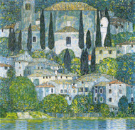 Church in Cassone 1913 by Gustav Klimt Framed Print on Canvas