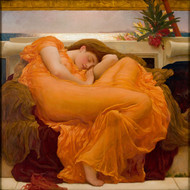Flaming June 1895 by Frederic Leighton Framed Print on Canvas