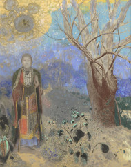 Buddha 1906 by Odilon Redon Framed Print on Canvas