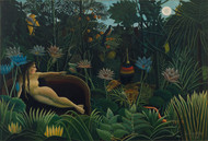 The dream by Henri Rousseau Framed Print on Canvas