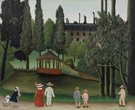 View of Montsouris Park, the Kiosk 1908 by Henri Rousseau Framed Print on Canvas