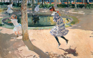 The Skipping Rope 1907 by Joaquin Sorolla Framed Print on Canvas
