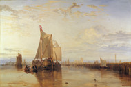 Dort or Dordrecht: The Dort Packet-Boat from Rotterdam Becalmed 1818 by Joseph Turner Framed Print on Canvas