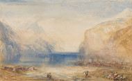 Fluelen: Morning (looking towards the lake) 1845 by Joseph Turner Framed Print on Canvas