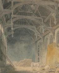 Interior of St. John's Palace, Eltham 1793 by Joseph Turner Framed Print on Canvas