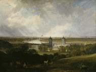 London from Greenwich Park 1809 by Joseph Turner Framed Print on Canvas