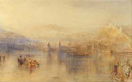 Lucerne from the Lake by Joseph Turner Framed Print on Canvas