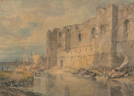 Newark upon Trent 1796 by Joseph Turner Framed Print on Canvas