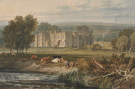 View of Hampton Court, Herefordshire, from the Southeast 1806 by Joseph Turner Framed Print on Canvas