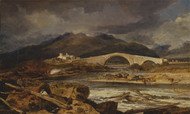 Tummel Bridge, Perthshire 1802 by Joseph Turner Framed Print on Canvas