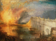 The Burning of the Houses of Lords and Commons, 16th October, 1834 by Joseph Turner Framed Print on Canvas