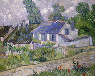 Houses at Auvers / Houses in Auvers 1890 by Vincent van Gogh Framed Print on Canvas